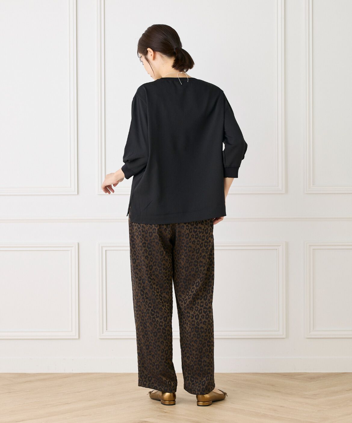 Le Souk「異素材リブ 七分袖プルオーバー」|Tシャツ・カットソー|