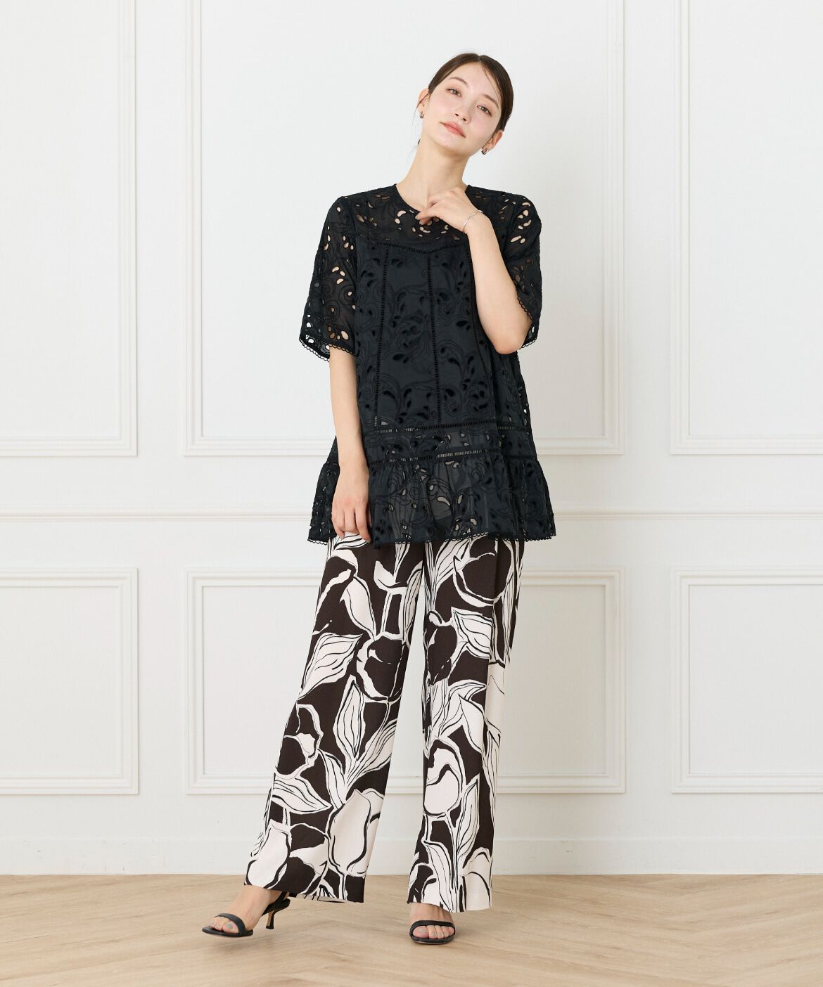 la veille by SUPERIOR CLOSET「刺繍チュニックブラウス」|シャツ・ブラウス|