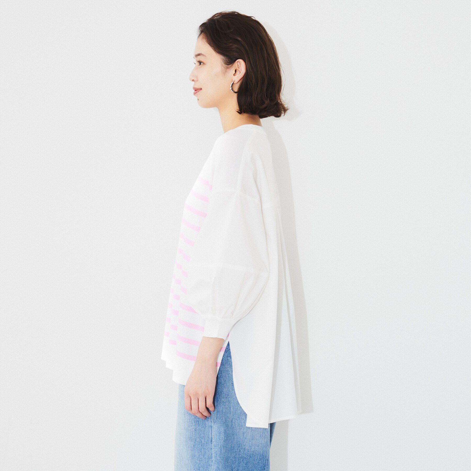 UNTITLED「【TORRAZZO DONNA】ハイブリッドボーダートップス」|Tシャツ・カットソー|