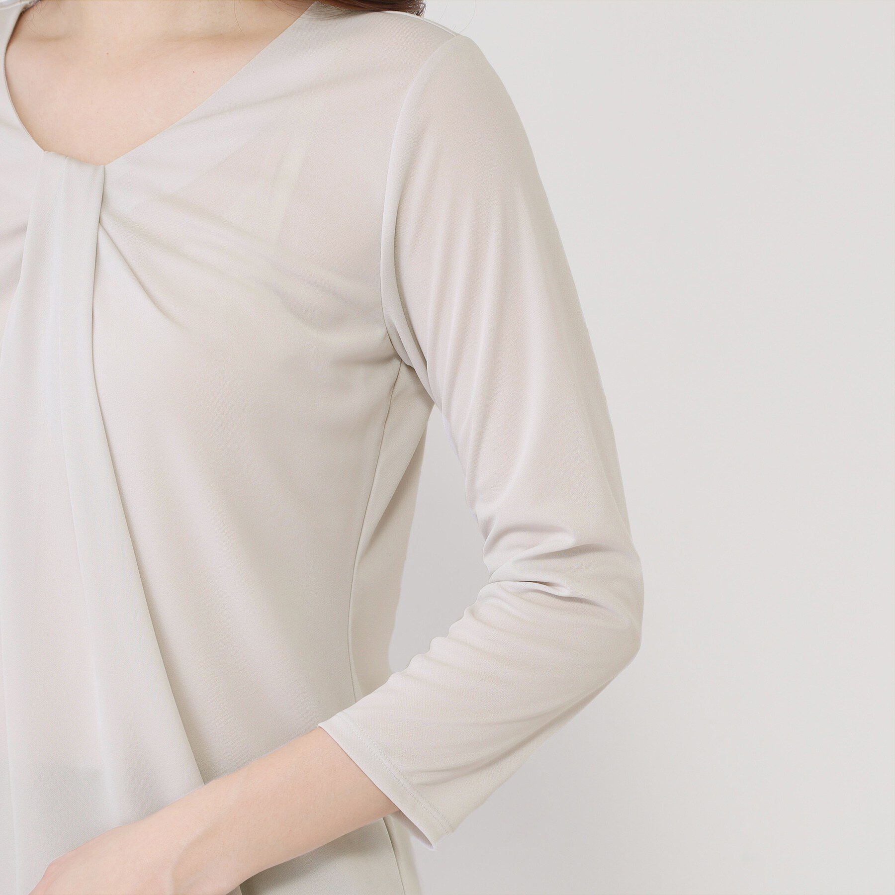 COUP DE CHANCE「【手洗い可／日本製／7分袖】しなやかな落ち感のカットソー」|Tシャツ・カットソー|