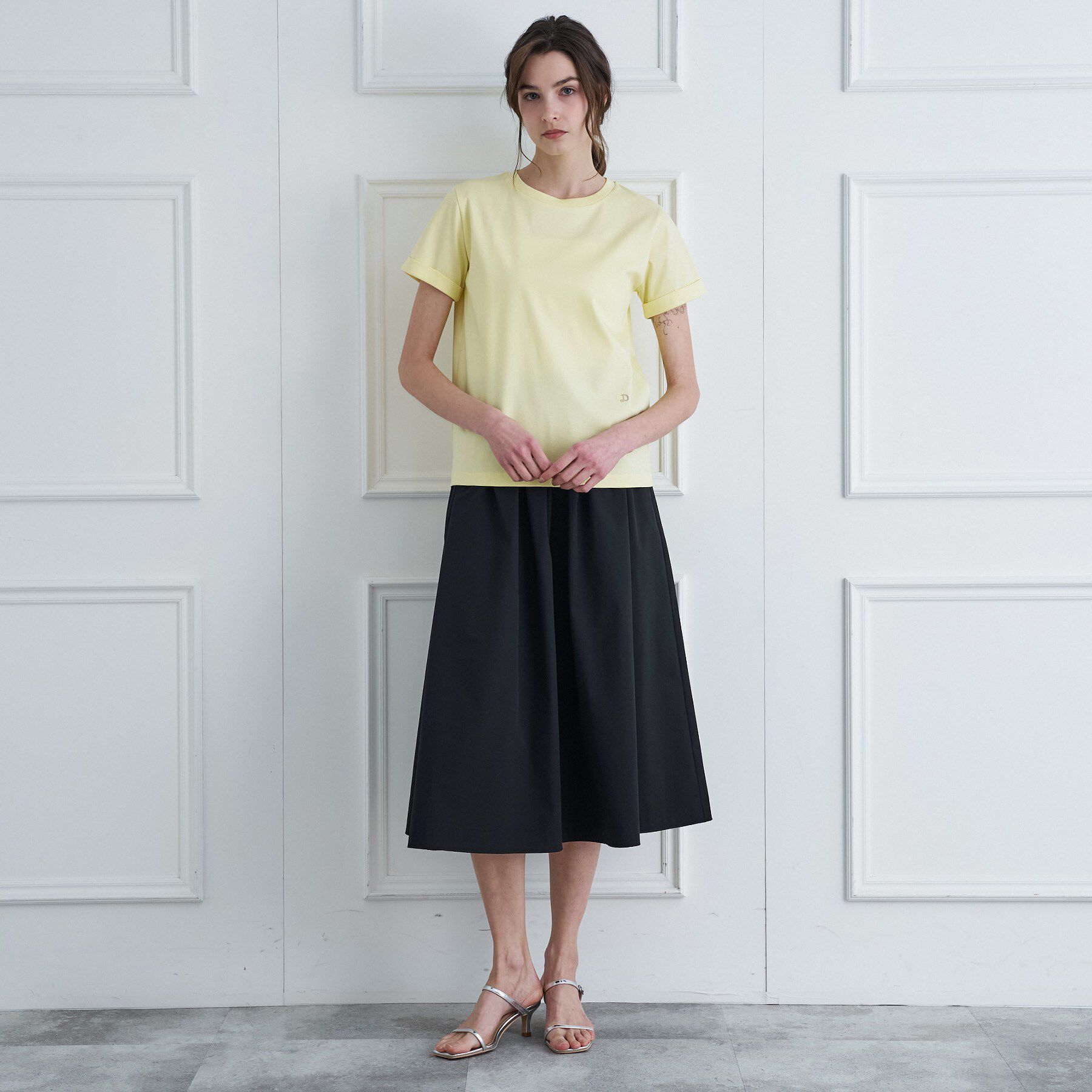 DRESSTERIOR「【接触冷感／抗菌防臭／消臭】アイスクリアコットン ターンナップT」|Tシャツ・カットソー|