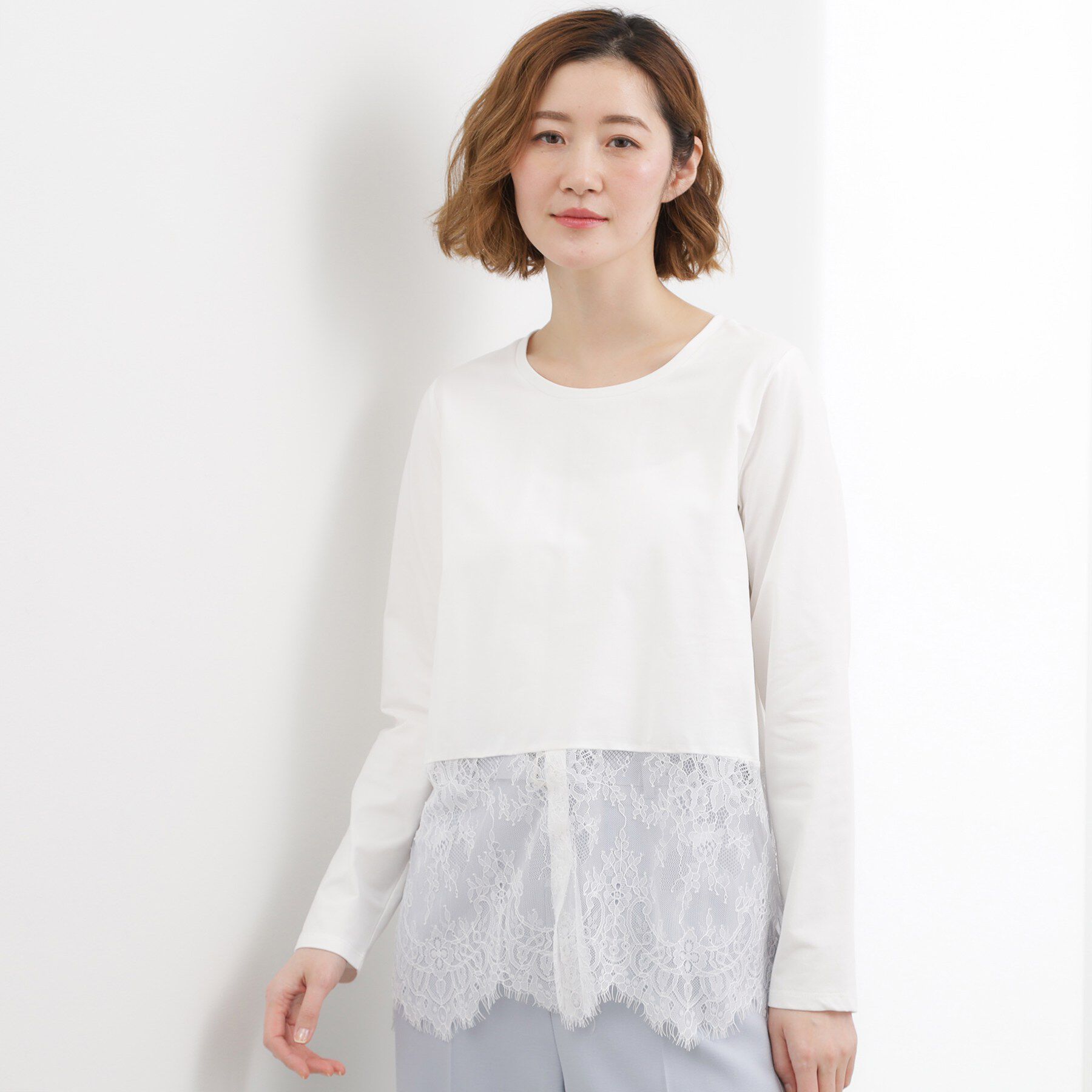 grove「裾アソートペプラムカットソー」|Tシャツ・カットソー|レース(004)