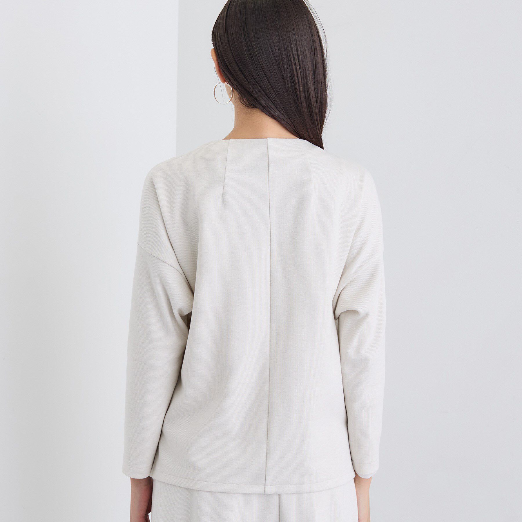 INDIVI「【SETUP可能／洗える／UVケア】ライトジャージ ボトルネックトップス」|Tシャツ・カットソー|