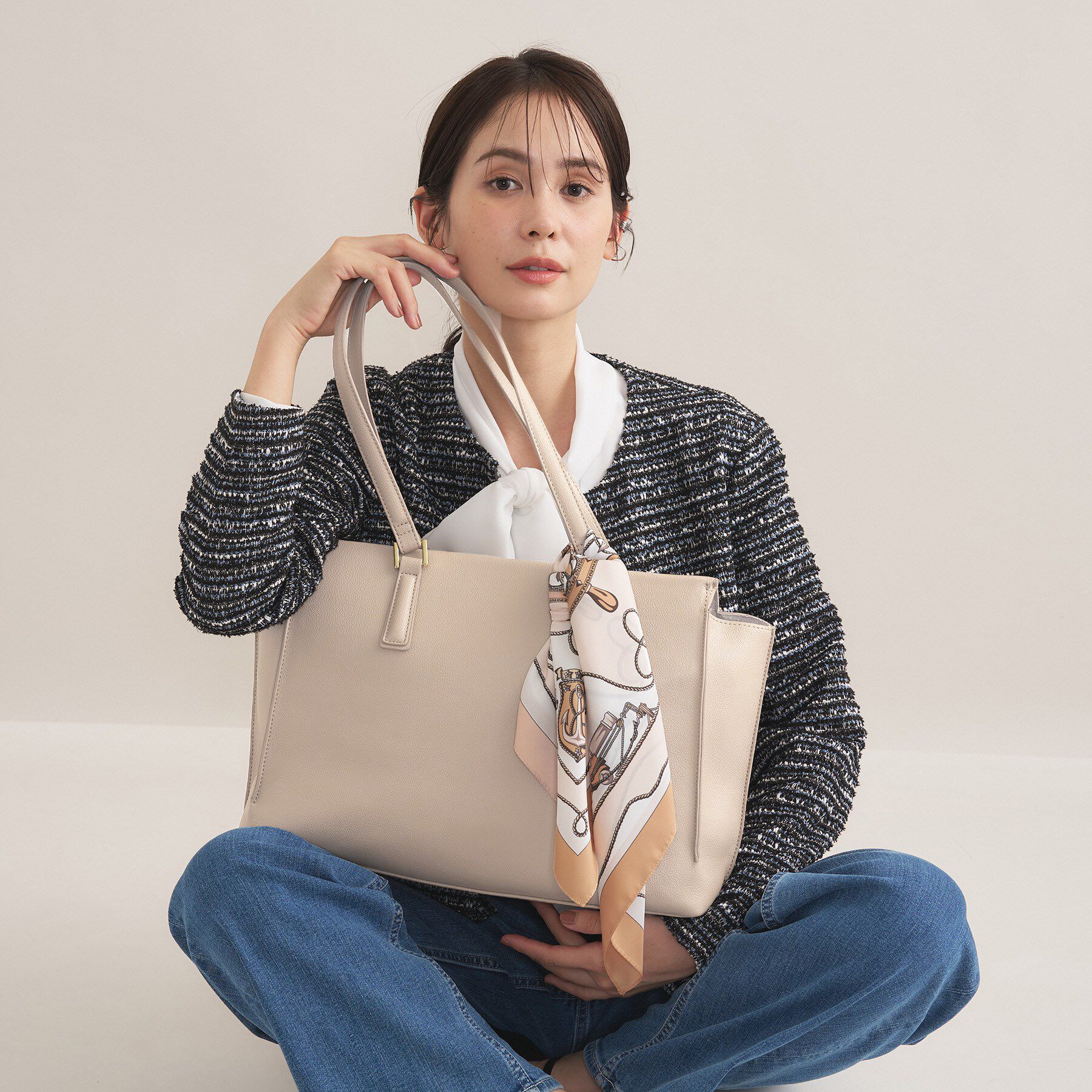 INDIVI「【収納力◎／A4サイズ対応】シゴデキバッグ」|トートバッグ|ベージュ(052)