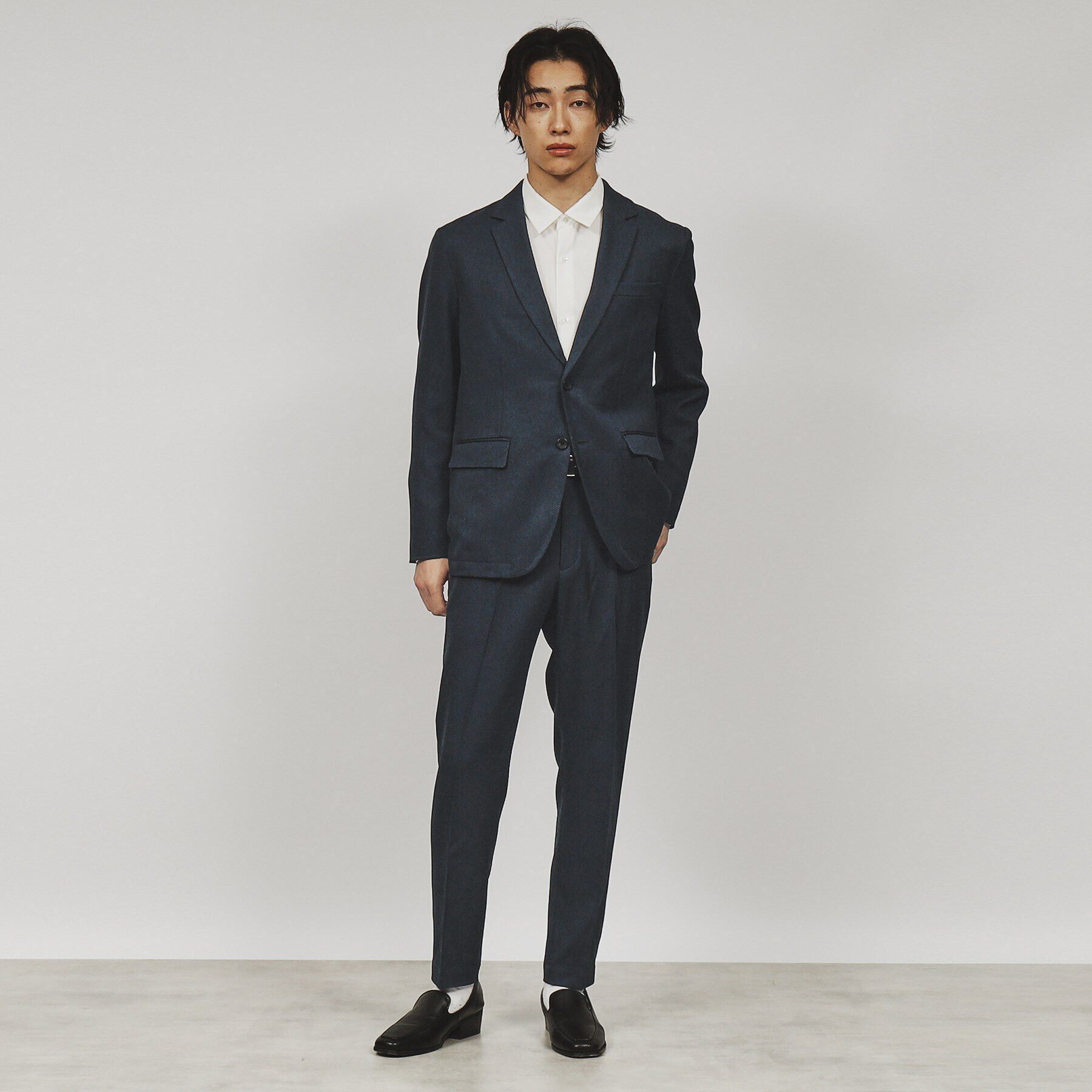 tk.TAKEO KIKUCHI「【ジャケット＋パンツ2点セット】エステルサージセットアップ／洗える/ビジネス対応可/イージーケア」|スーツ|