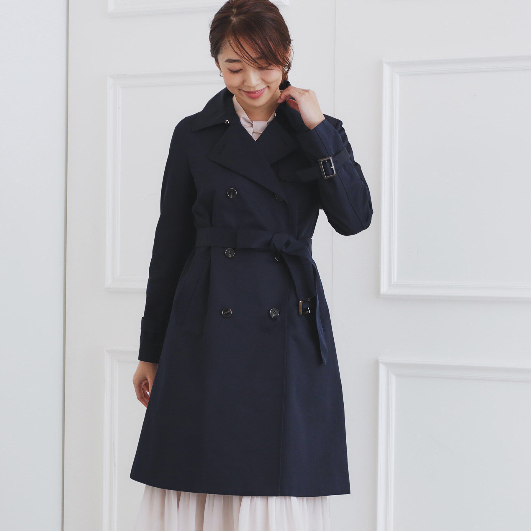 index「《XS-3Lsize》通勤・セレモニー対応／トレンチコート【洗濯機洗い可／撥水／親水性防汚】」|トレンチコート|