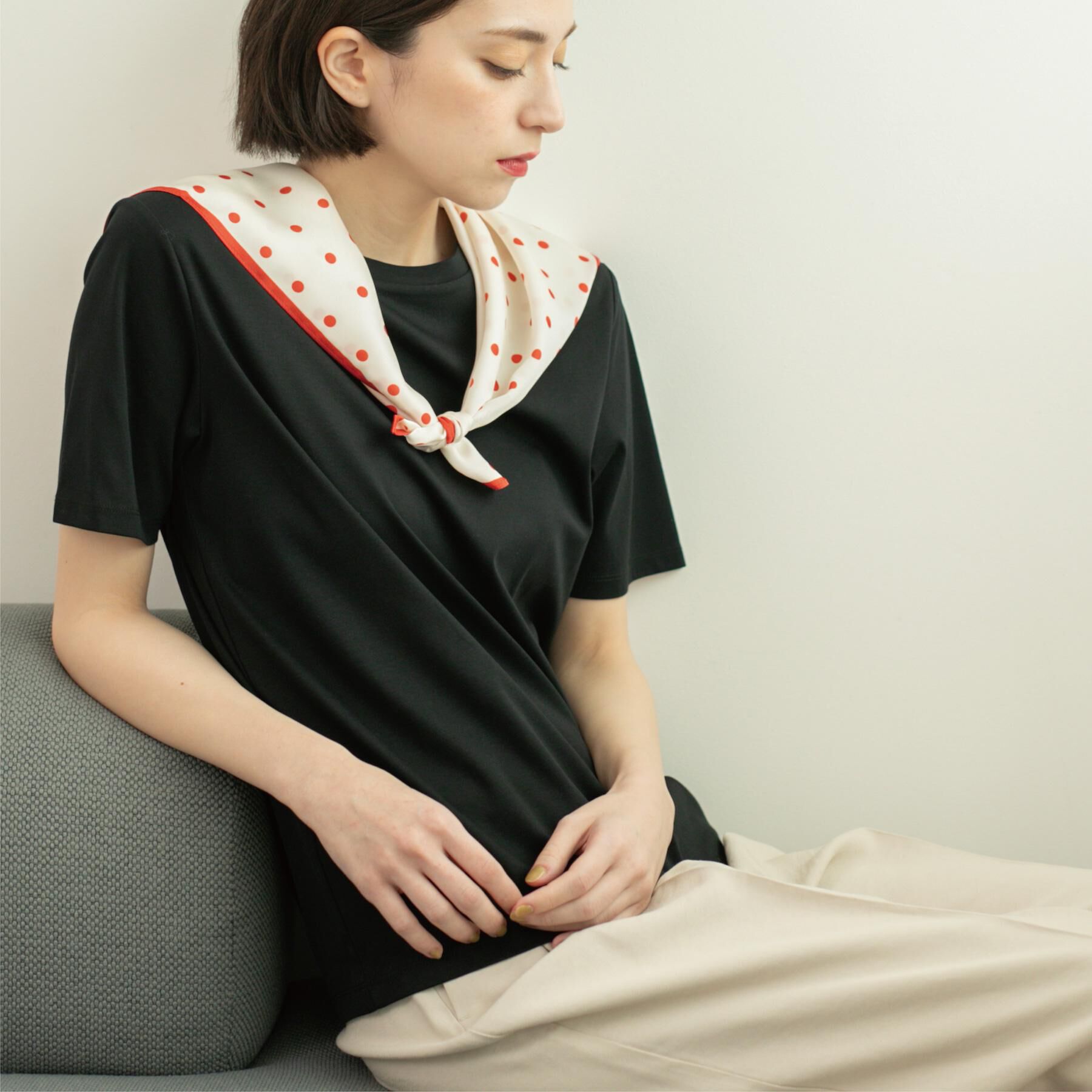 OPAQUE.CLIP「《5色展開／SS-LLサイズ》ベーシッククルーネックTシャツ【接触冷感／洗濯機洗い可】」|Tシャツ・カットソー|