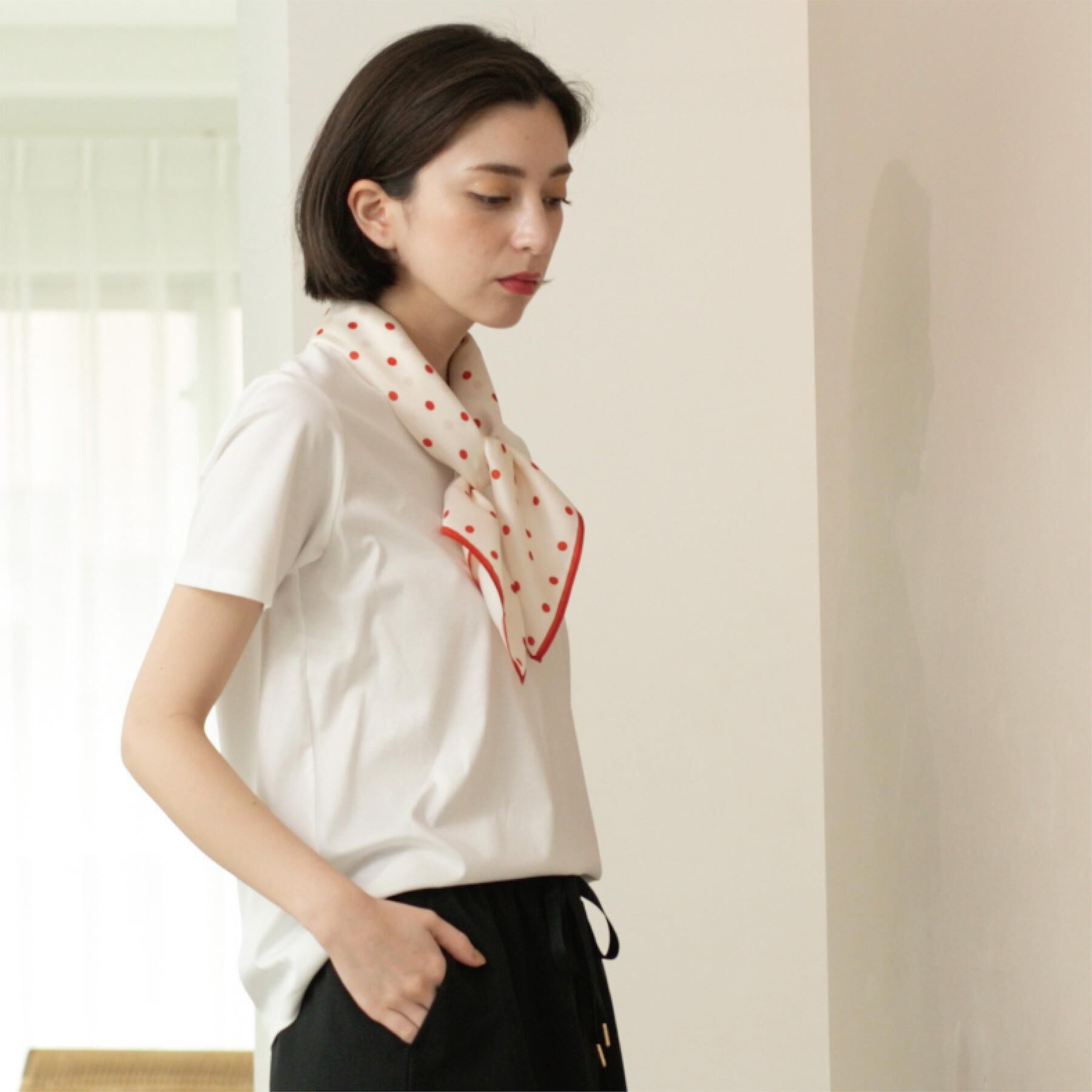 OPAQUE.CLIP「《5色展開／SS-LLサイズ》VネックベーシックTシャツ【接触冷感／洗濯機洗い可】」|Tシャツ・カットソー|