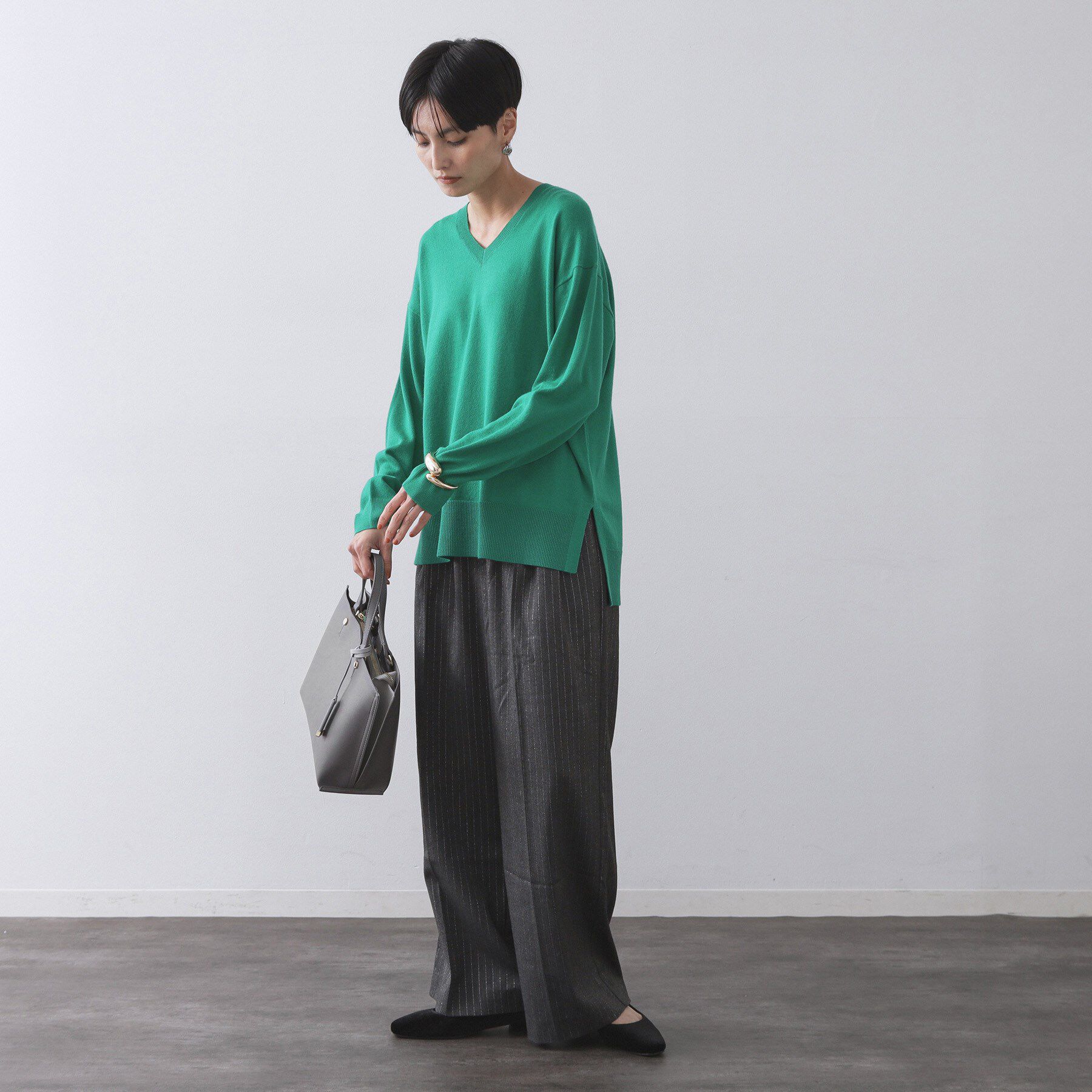 OPAQUE.CLIP「【2WAY／名品】バイカラー3層ミドルトートバッグ」|トートバッグ|