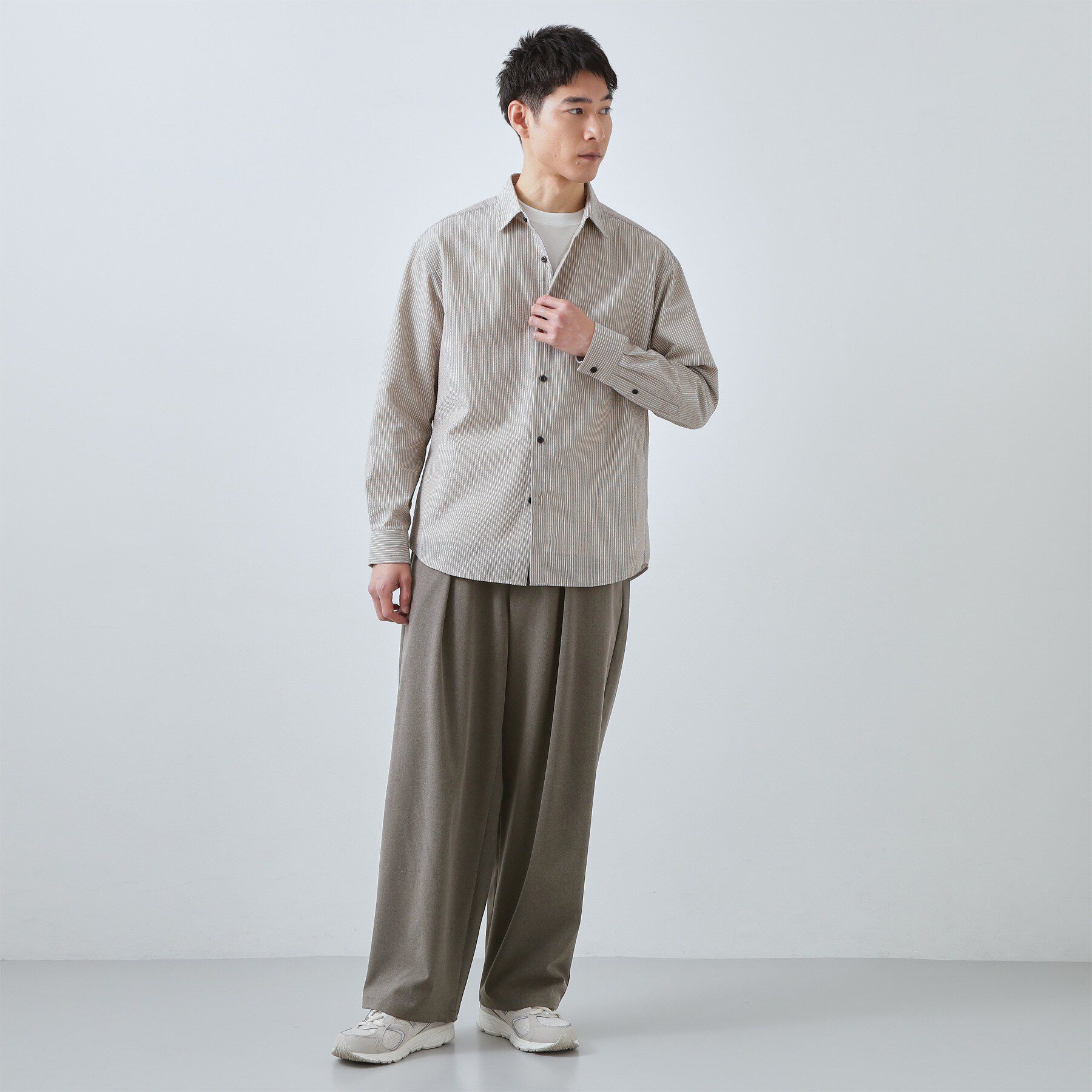 THE SHOP TK「【半歩先のオシャレ】バレルレッグ パンツ 洗濯機OK」|その他|