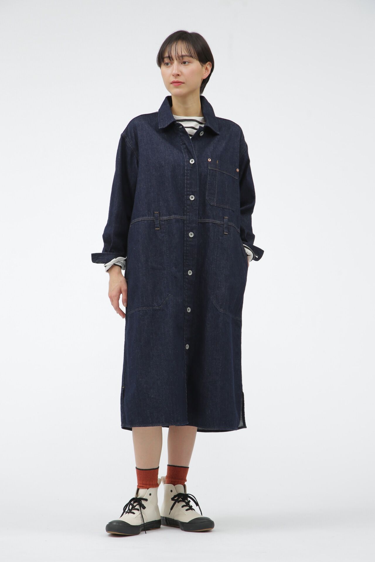 MHL.「CANTON LIGHT DENIM」|ワンピース|INDIGO5