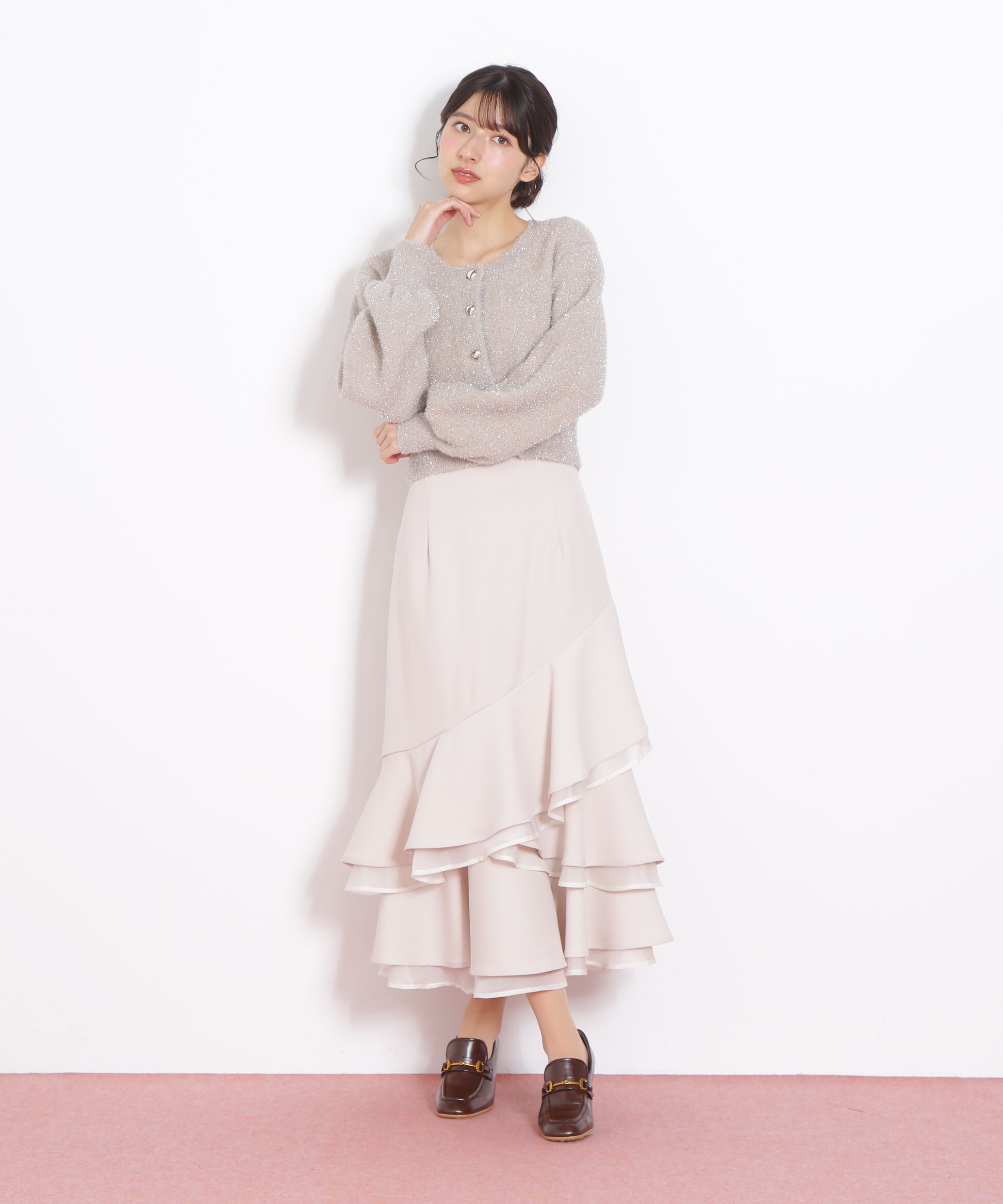  「ランダムヘムシアースカート」|スカート|