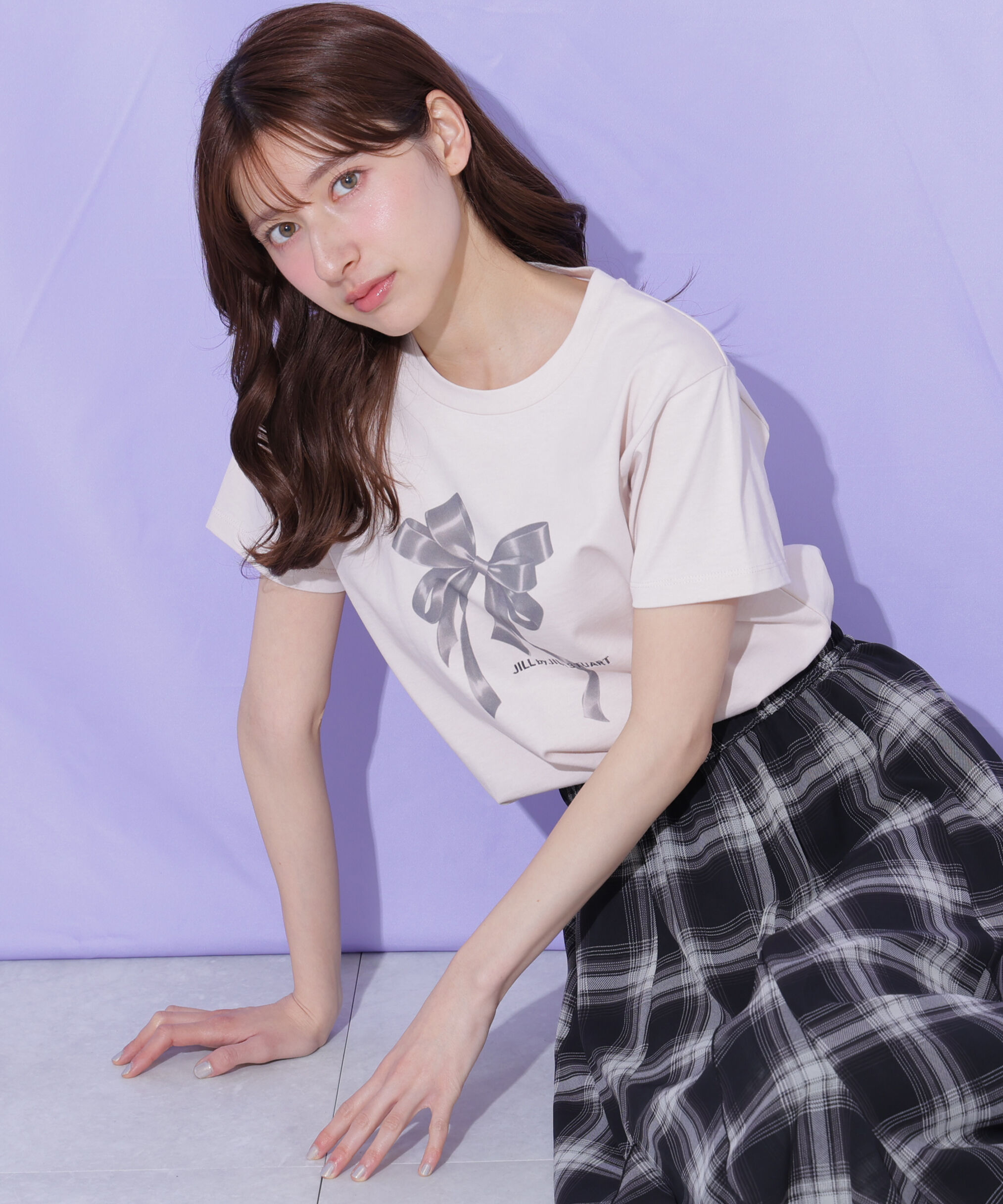  「フォトジェニックリボンTシャツ」|Tシャツ・カットソー|ピンク