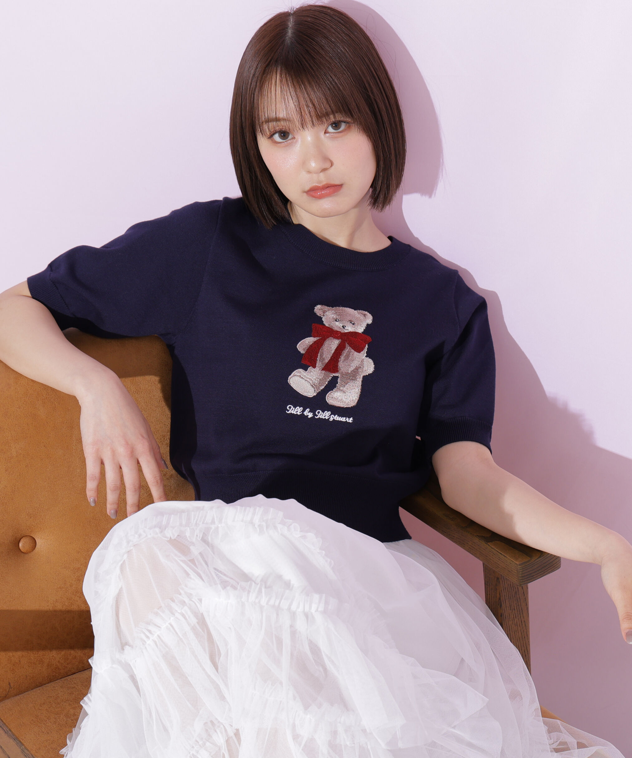  「〈BEARシリーズ〉モチーフニット」|ニット・セーター|ネイビー