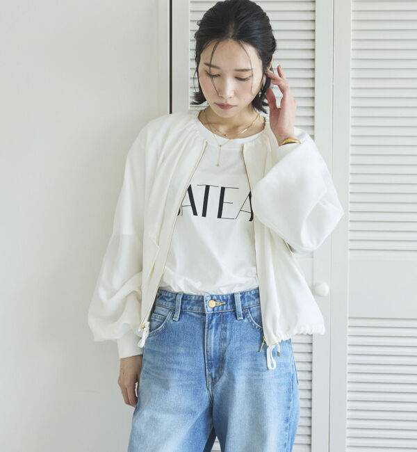 Doux archives「麻調シアーネックギャザーブルゾン」|その他|