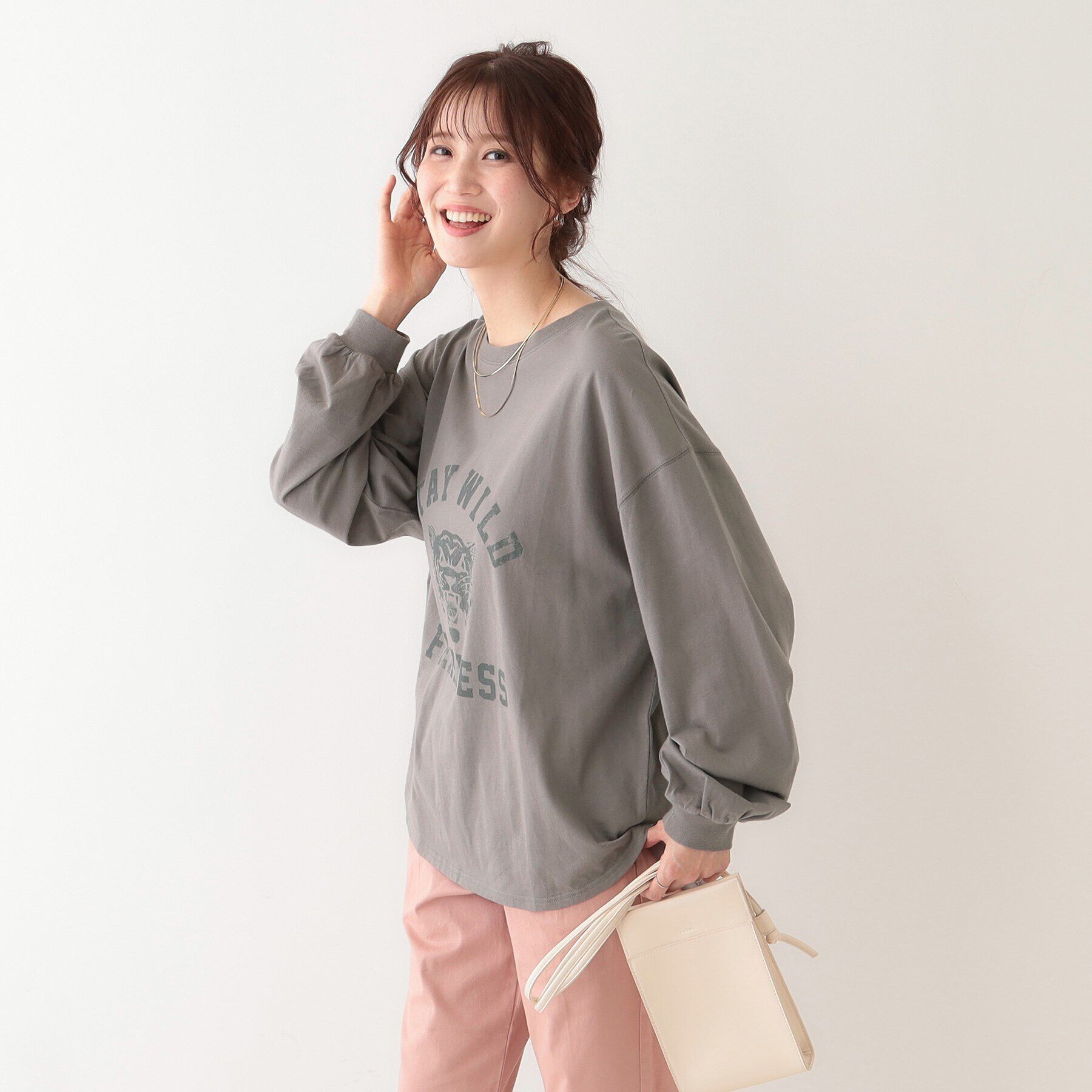 SHOO･LA･RUE「【洗える】1枚でもレイヤードでも 選べる5柄 BIGロンT」|Tシャツ・カットソー|