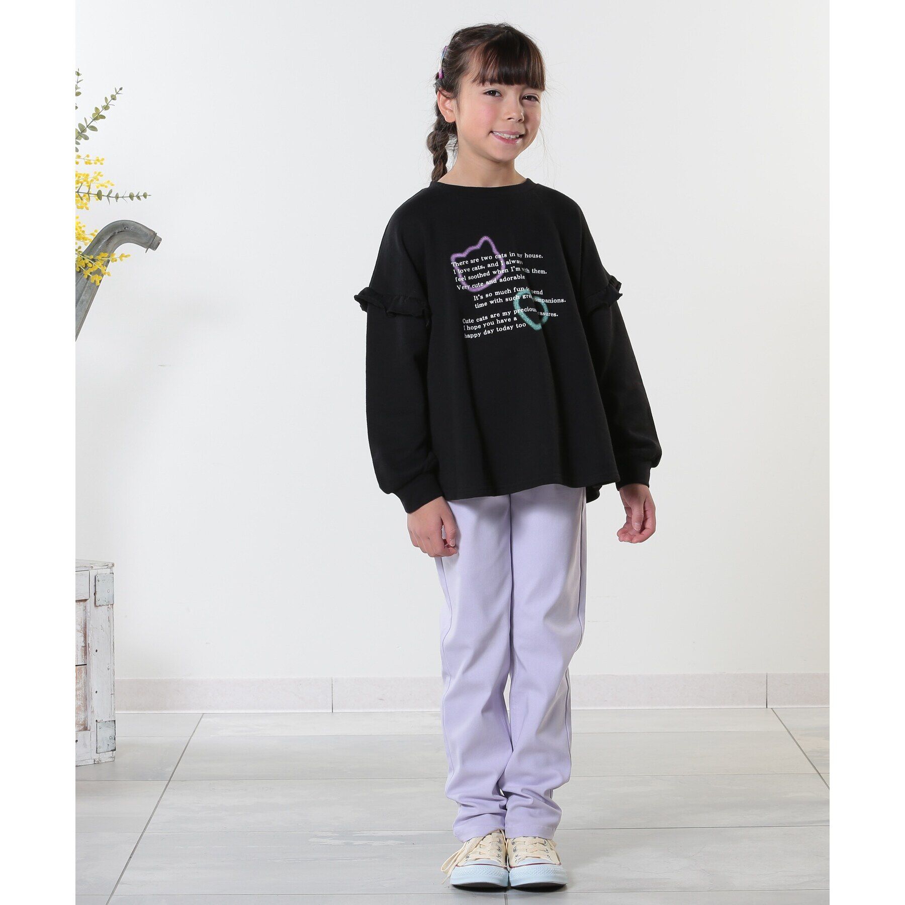 SHOO･LA･RUE「【100-150cm/洗える/男女兼用】ストレッチ カラースキニーパンツ」|その他|