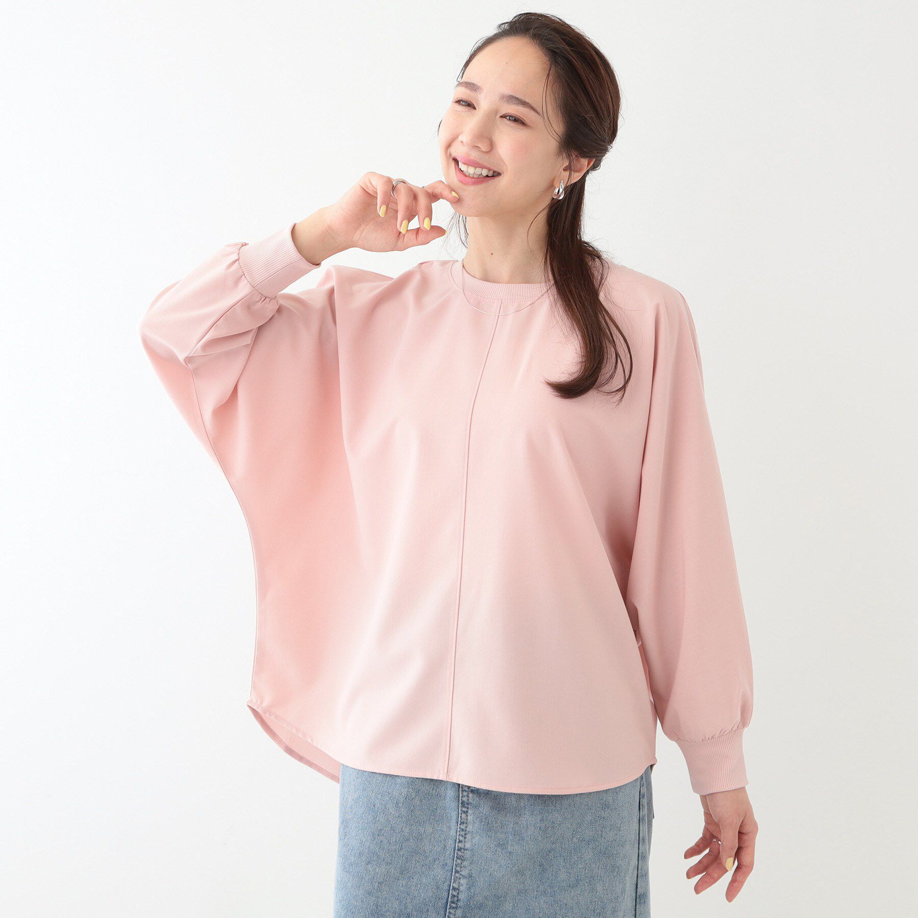 SHOO･LA･RUE「【高レビュー/洗える/洗濯後シワになりにくい/体型カバー】お袖ゆったり さらさらドルマンブラウス」|シャツ・ブラウス|