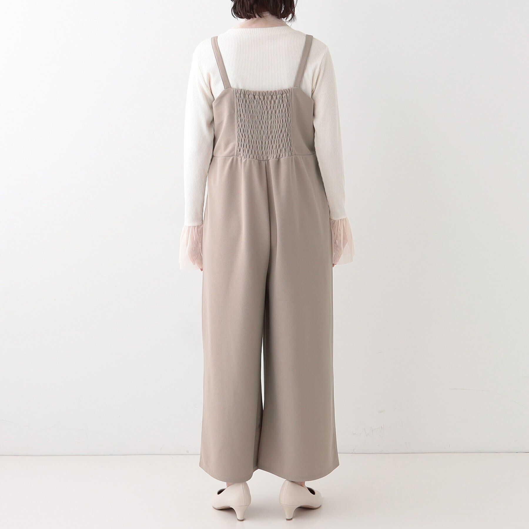 SHOO･LA･RUE「【S-LL】リボン風キャミサロペット」|オールインワン|