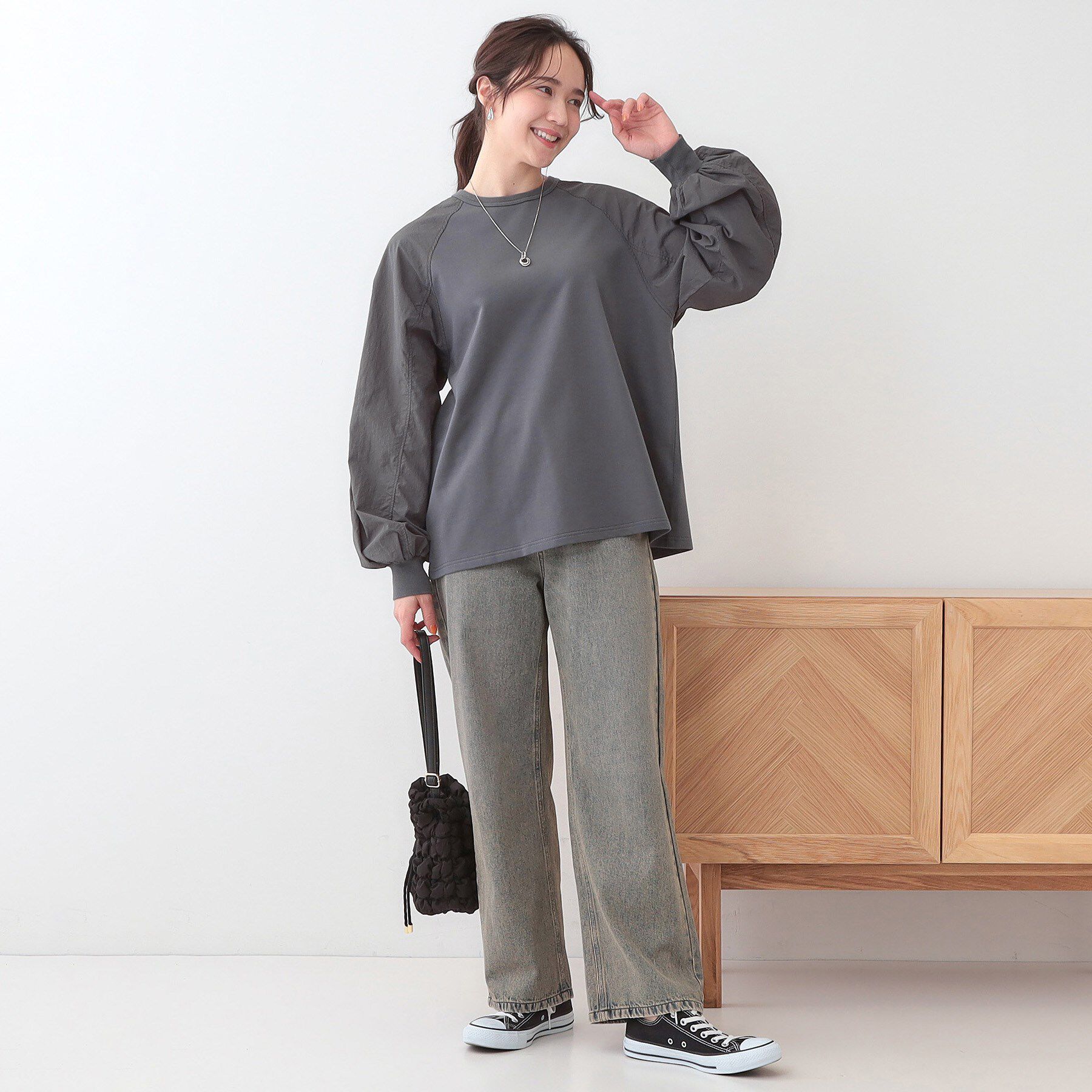 SHOO･LA･RUE「【洗える】季節の変わり目に ラグランナイロントップス」|Tシャツ・カットソー|