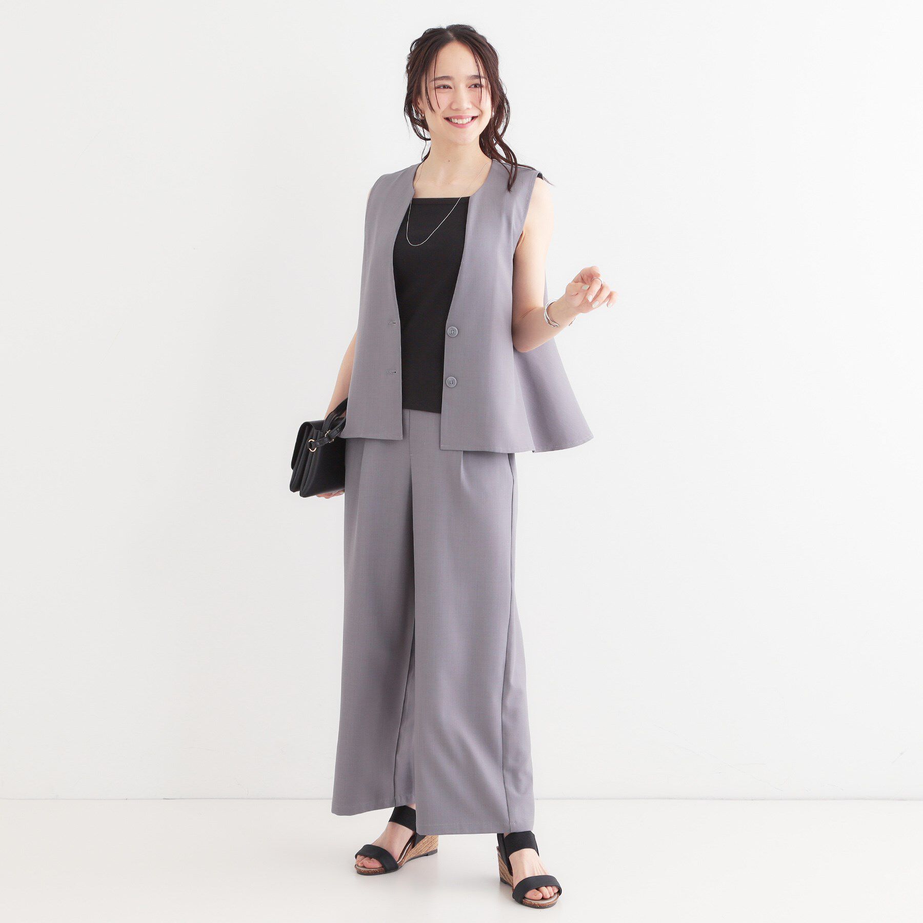 SHOO･LA･RUE「【S-LL】2WAYネック リブタンクトップ」|キャミソール|
