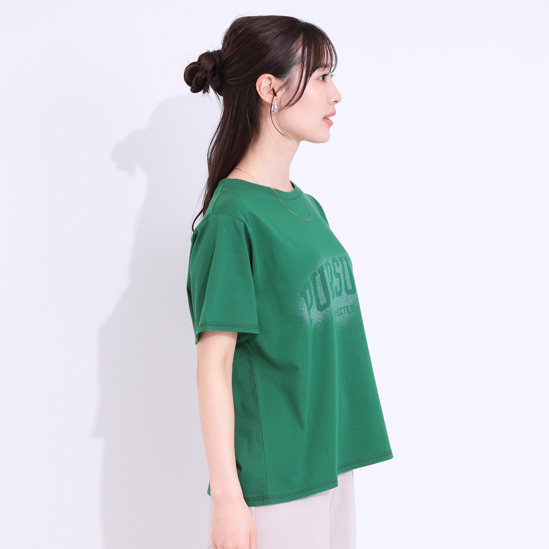 SHOO･LA･RUE「【洗える/S-LL】選べる3柄 ベーシックプリントTシャツ」|Tシャツ・カットソー|