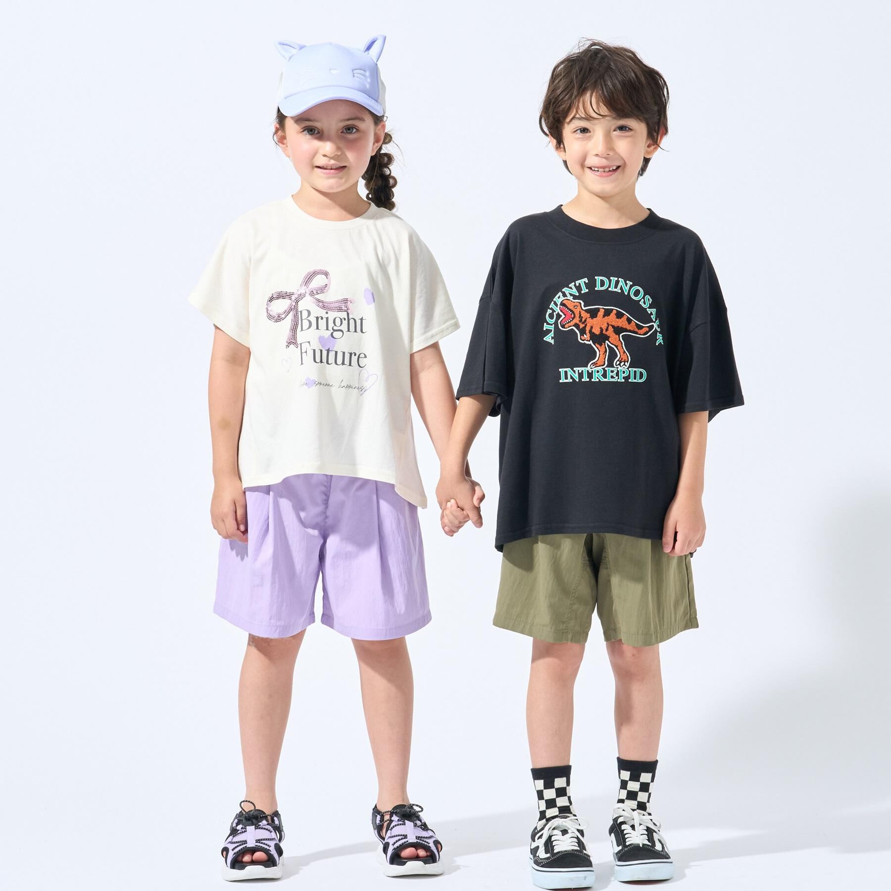 SHOO･LA･RUE「【100-150cm/ひんやり/水陸両用】ポケットフリルキュロット」|キュロット|