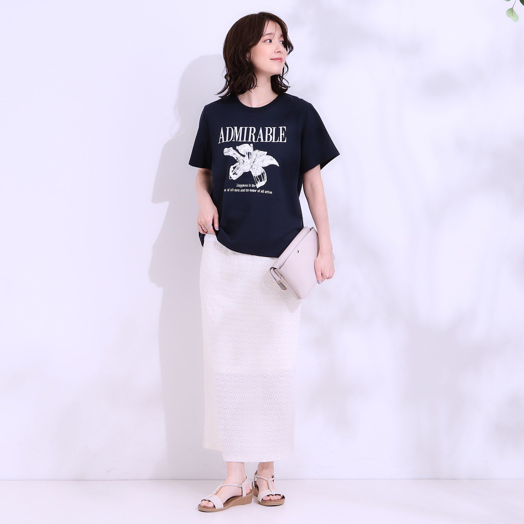 SHOO･LA･RUE「【S-LL】選べる4柄 デザイン刺繍アソートTシャツ」|Tシャツ・カットソー|