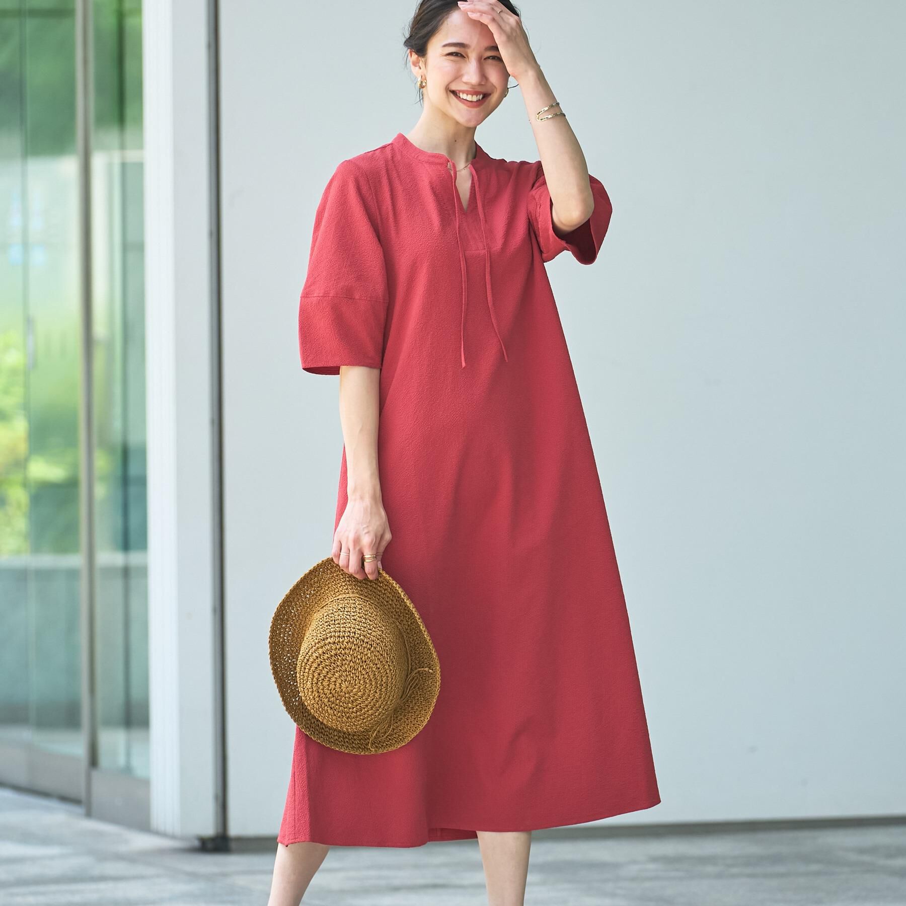 SHOO･LA･RUE「一枚で着映え お袖ランタンワンピース」|ワンピース|