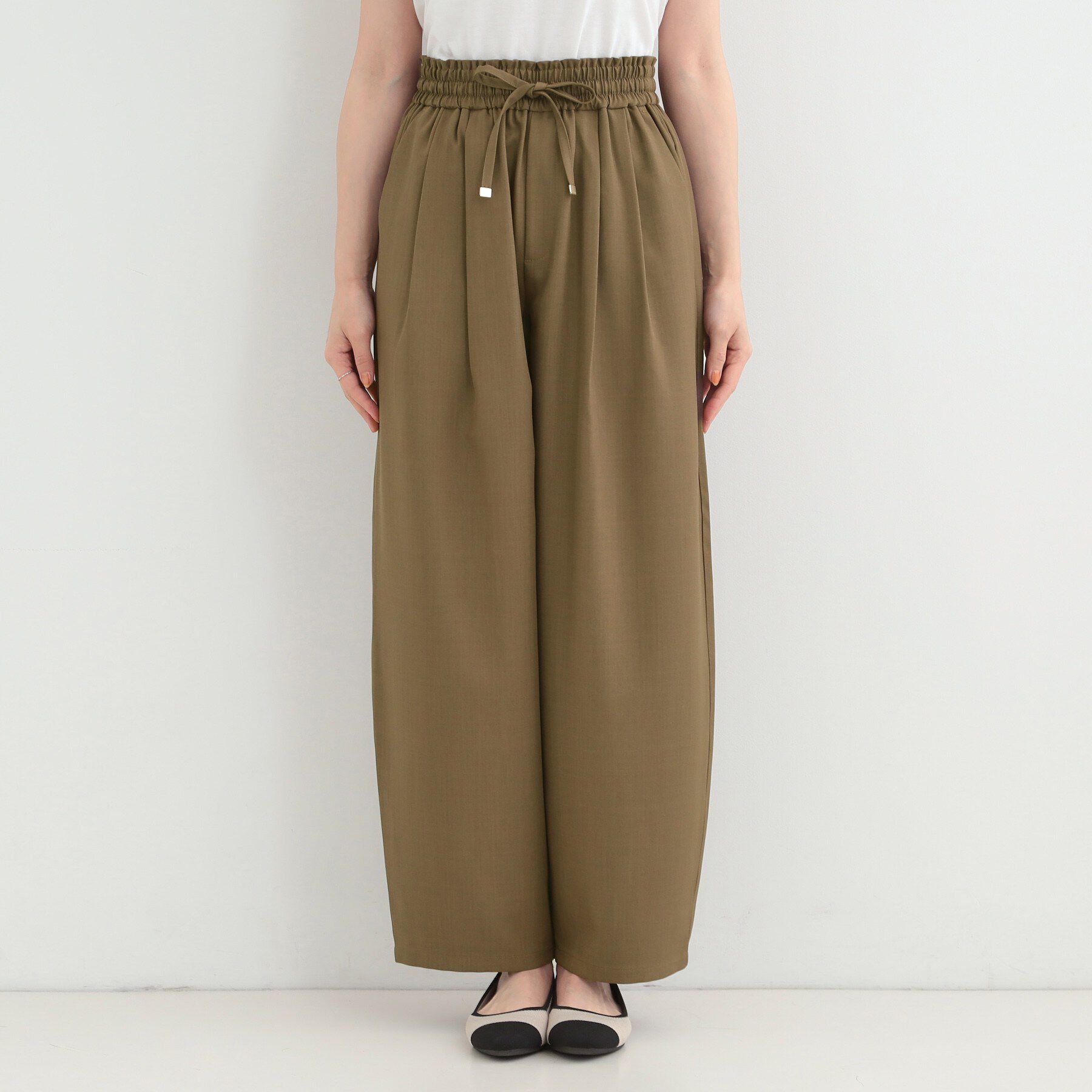 SHOO･LA･RUE「【S-LL】タック入り バギーカーブパンツ」|その他|