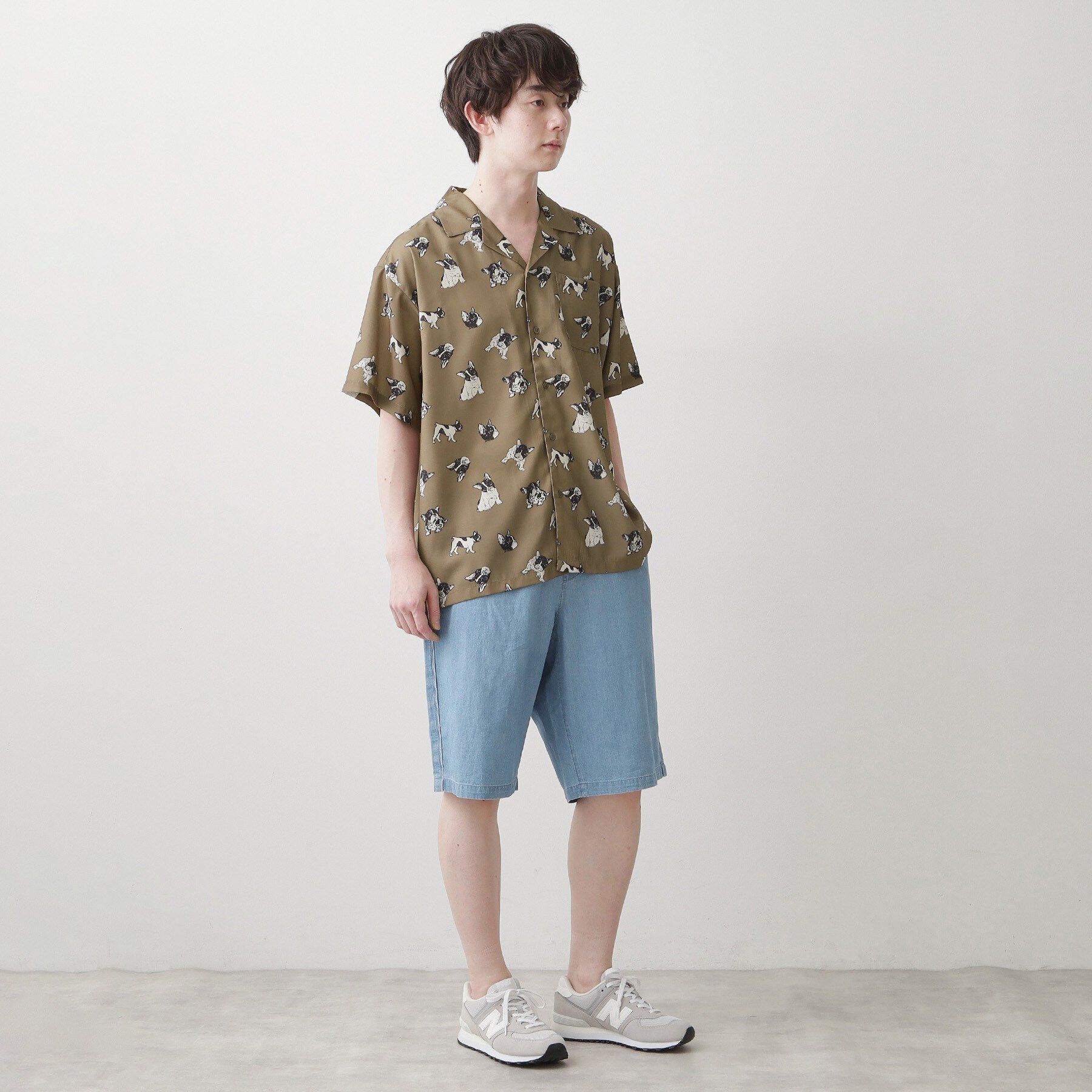 Dessin「【セットアップ可/ウエストゴム】綿麻デニムハーフパンツ」|その他|