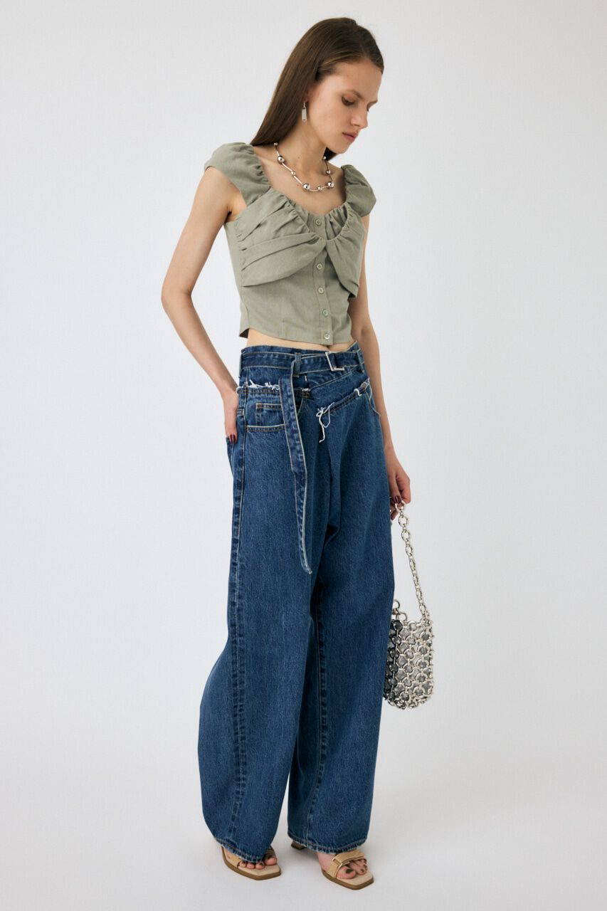 MOUSSY「LAYERED GATHERED ブラウス」|シャツ・ブラウス|