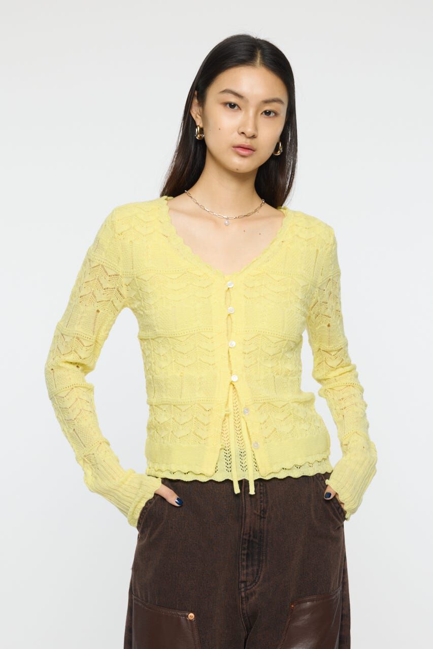 MOUSSY「MIXED EYELET ENSEMBLE トップス」|ニット・セーター|