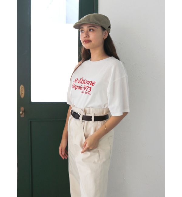 Ungrid「ミニスラブビッグシルエットロゴTee」|Tシャツ・カットソー|