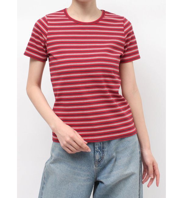 Ungrid「マルチボーダーTee」|Tシャツ・カットソー|レッド