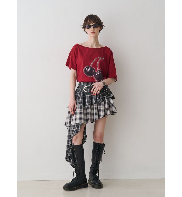 jouetie「チェリーワンショルルーズTシャツ」|Tシャツ・カットソー|