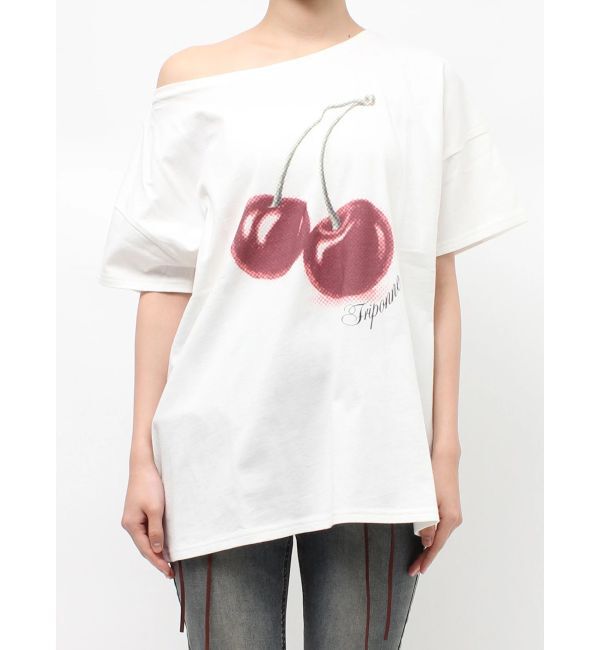 jouetie「チェリーワンショルルーズTシャツ」|Tシャツ・カットソー|