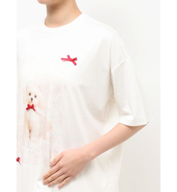 merry jenny「ribbon dog collage tee」|Tシャツ・カットソー|