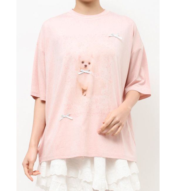 merry jenny「ribbon dog collage tee」|Tシャツ・カットソー|