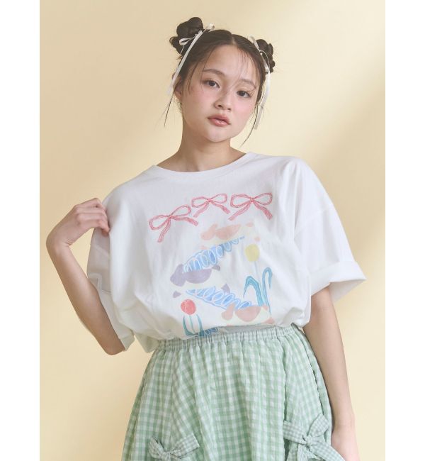 merry jenny「うさぎのひみつ時間Tee」|Tシャツ・カットソー|