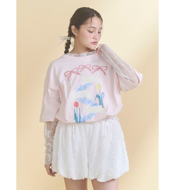 merry jenny「うさぎのひみつ時間Tee」|Tシャツ・カットソー|