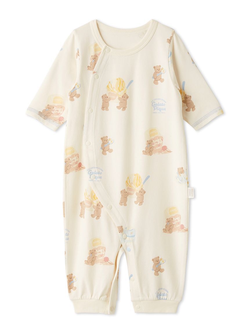 GELATO PIQUE KIDS & BABY「【新生児】【接触冷感】アイスクリームベア柄２WAYオール」|ロンパース|