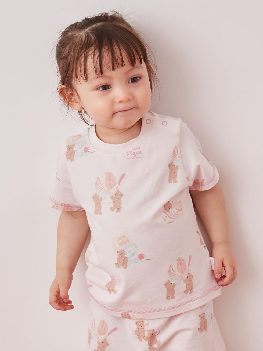 GELATO PIQUE KIDS & BABY「【BABY】【接触冷感】アイスクリームベア柄Tシャツ」|その他ベビーウェア|PNK