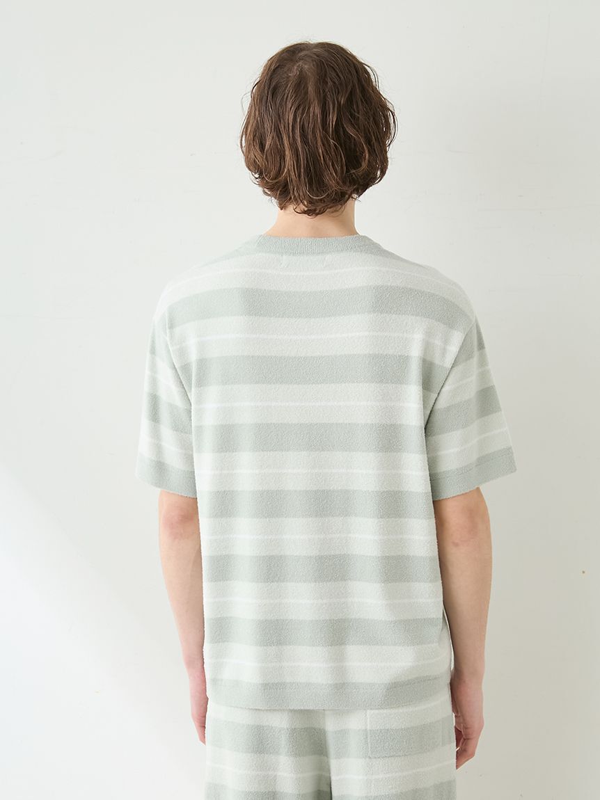 GELATO PIQUE HOMME「【HOMME】【接触冷感】スムーズィーliteクールランダムボーダープルオーバー」|プルオーバー|