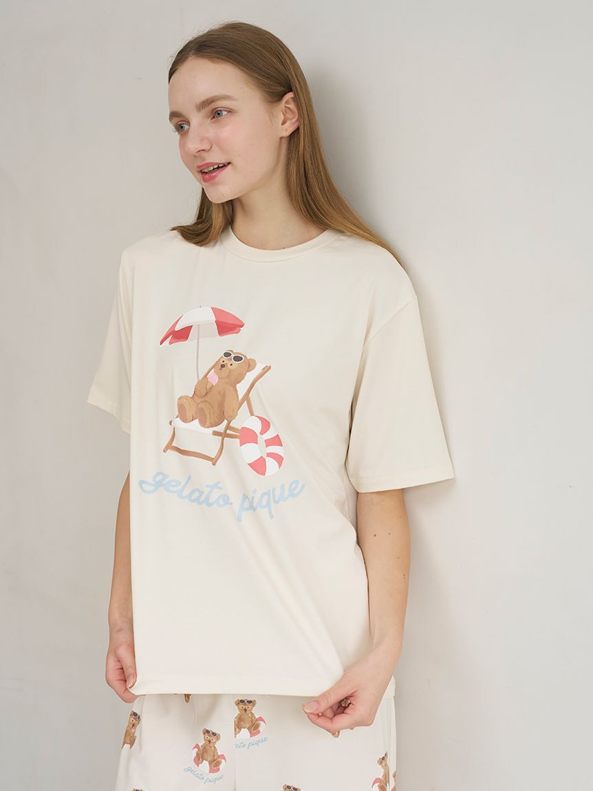 gelato pique「【接触冷感】サマーベアワンポイントTシャツ」|ルームウェア|IVR