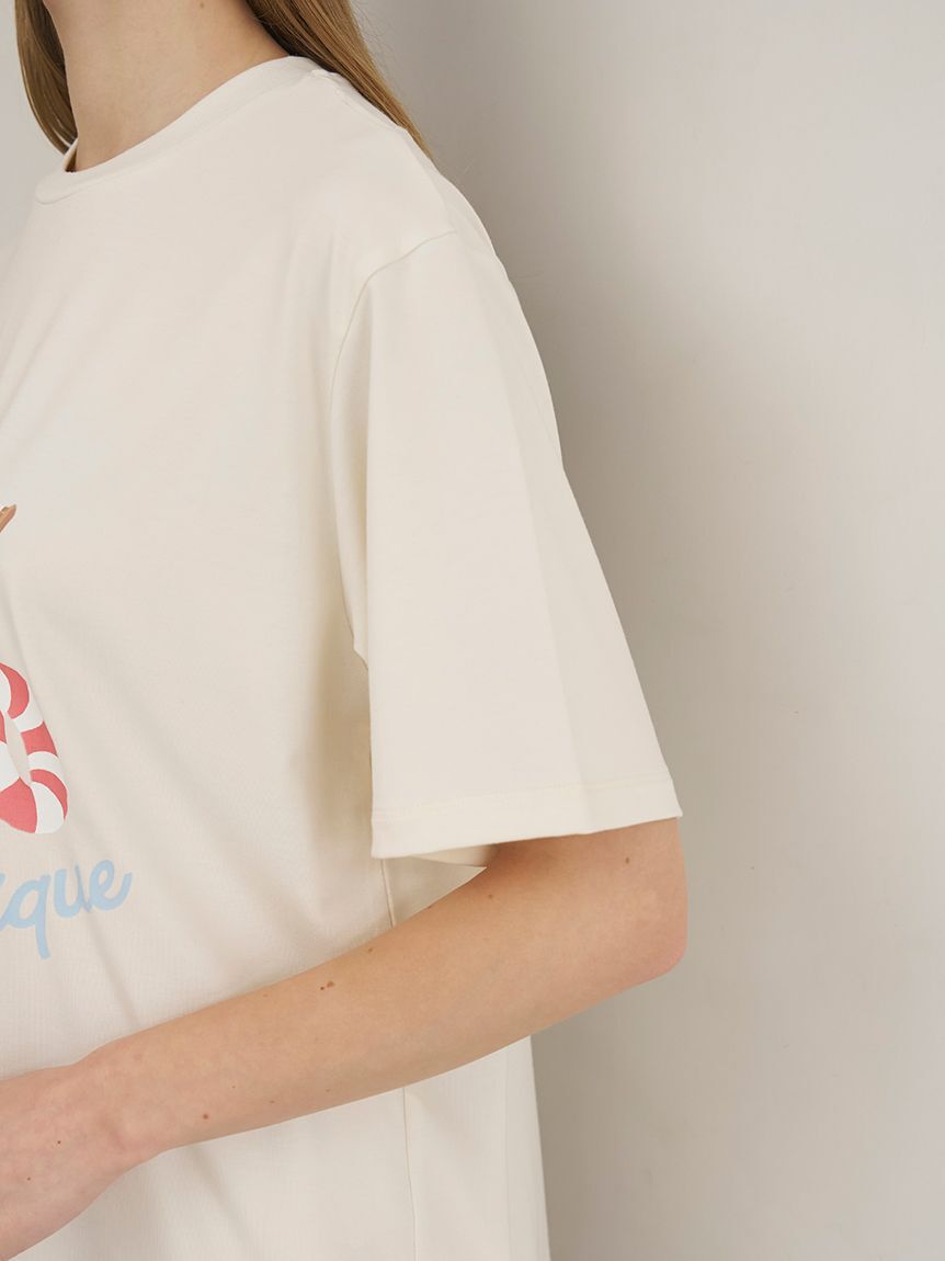 gelato pique「【ONLINE限定】【接触冷感】サマーベア柄ワンポイントTシャツ&ショートパンツセット」|ルームウェア|