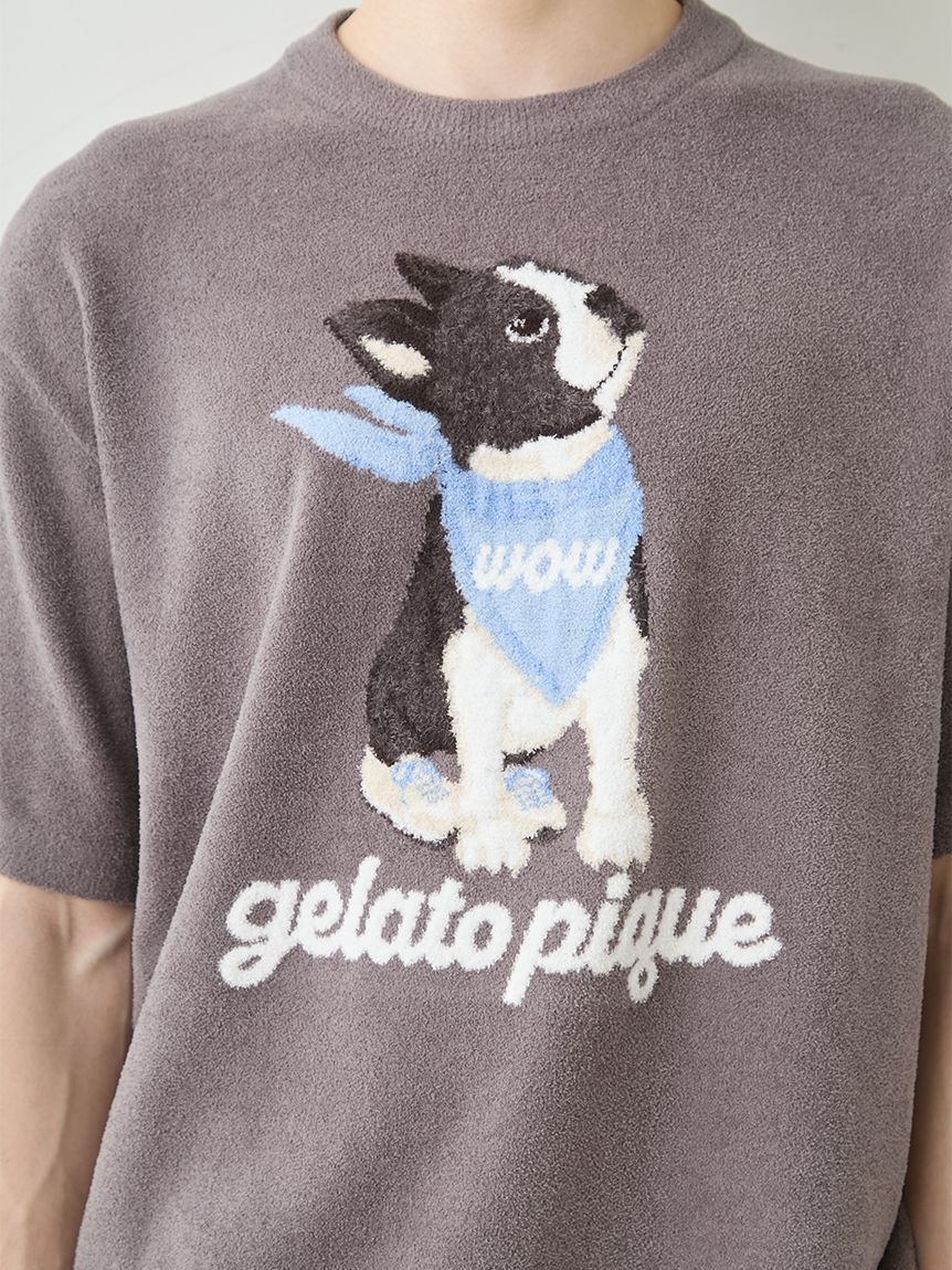 GELATO PIQUE HOMME「【ラッピング済み】【ONLINE限定】【HOMME】エアリーモコドッグジャガードプルオーバー&ハーフパンツセット」|ルームウェア|