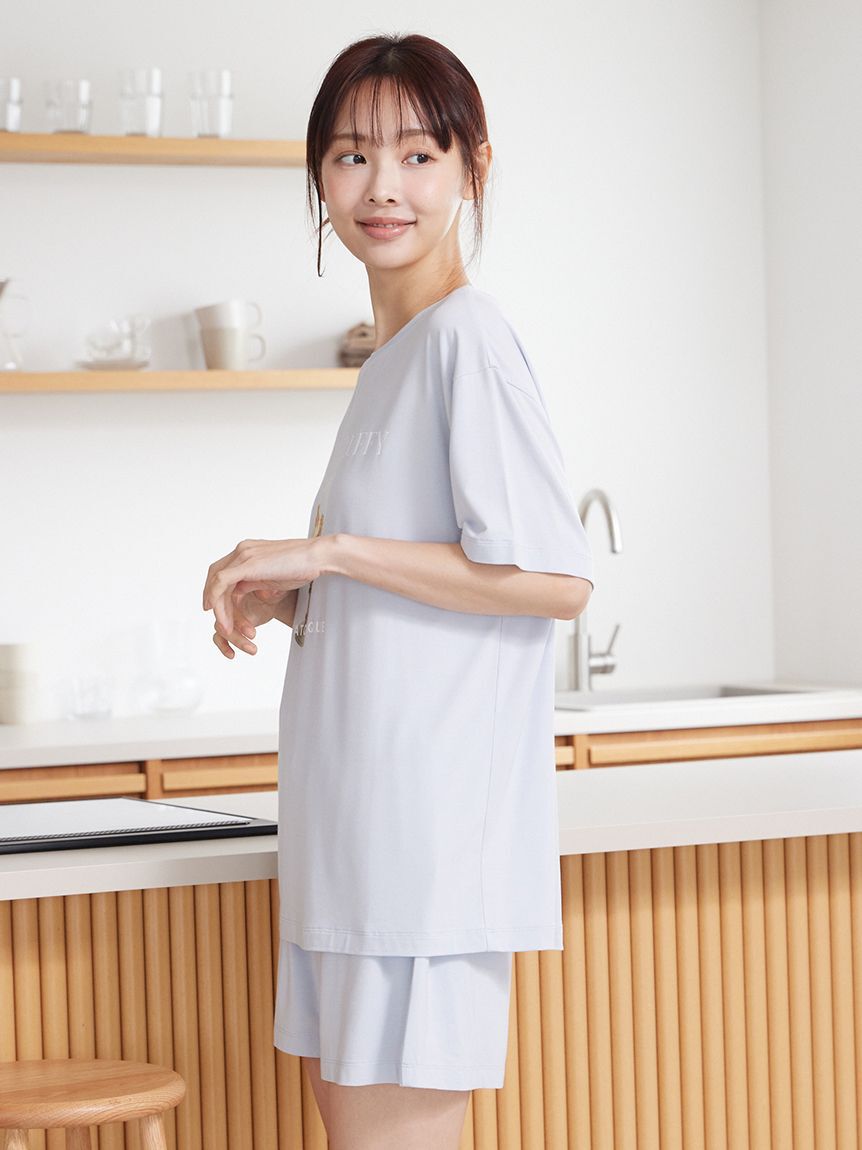 gelato pique「【接触冷感】COOLレーヨンデザートロゴTシャツ」|ルームウェア|