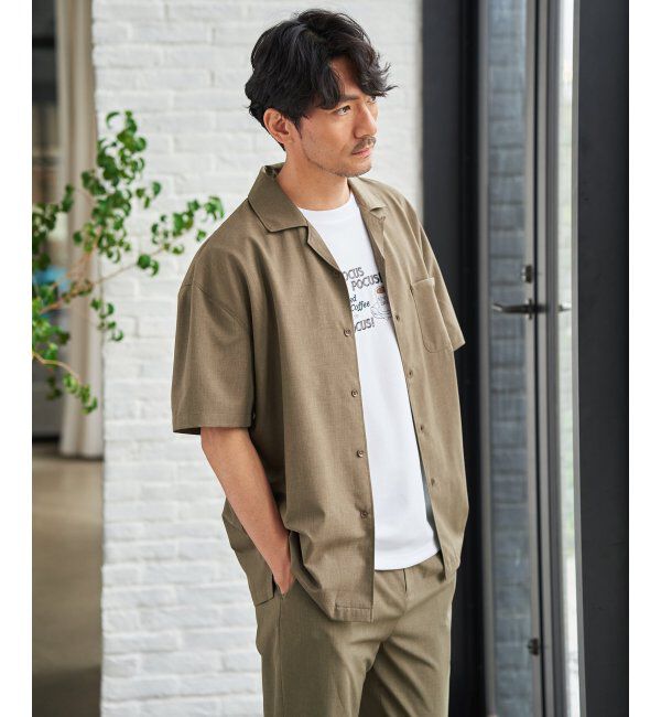 ikka「【MonoMax &times; 小泉孝太郎】Reflax(R)冷感UVオープンカラーシャツ「小泉孝太郎さん着用モデル」」|シャツ・ブラウス|