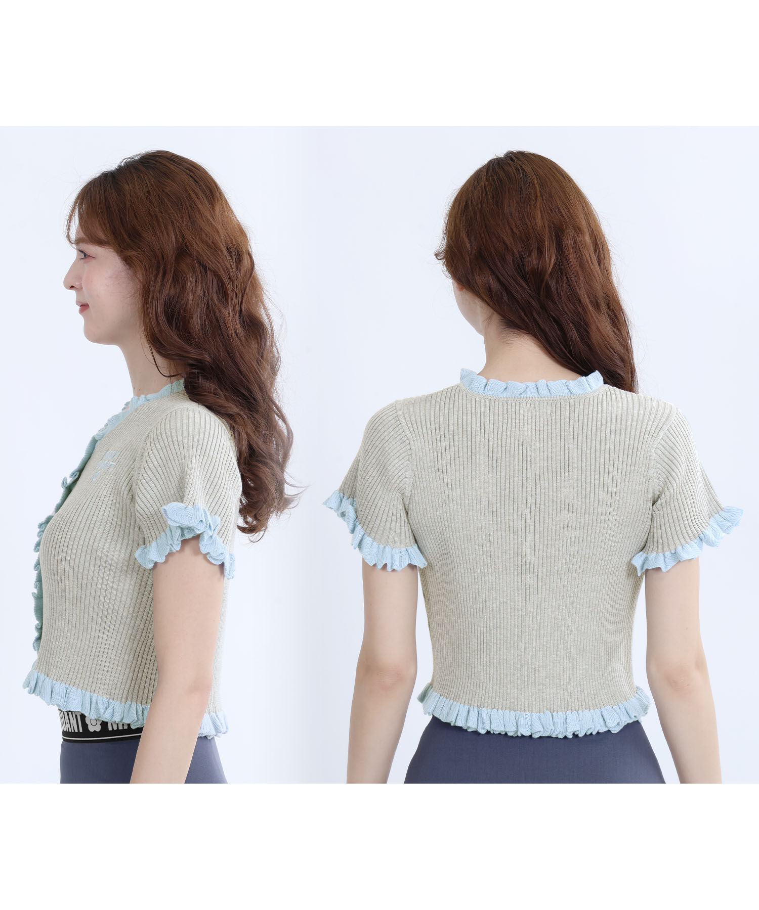 MARY QUANT「リブフリル カーディガン」|カーディガン|
